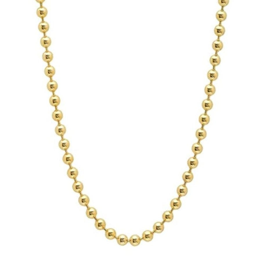 Jewelry STORROW | 14K Gold 20" 2.5Mm Beaded Ball Stanley Chain