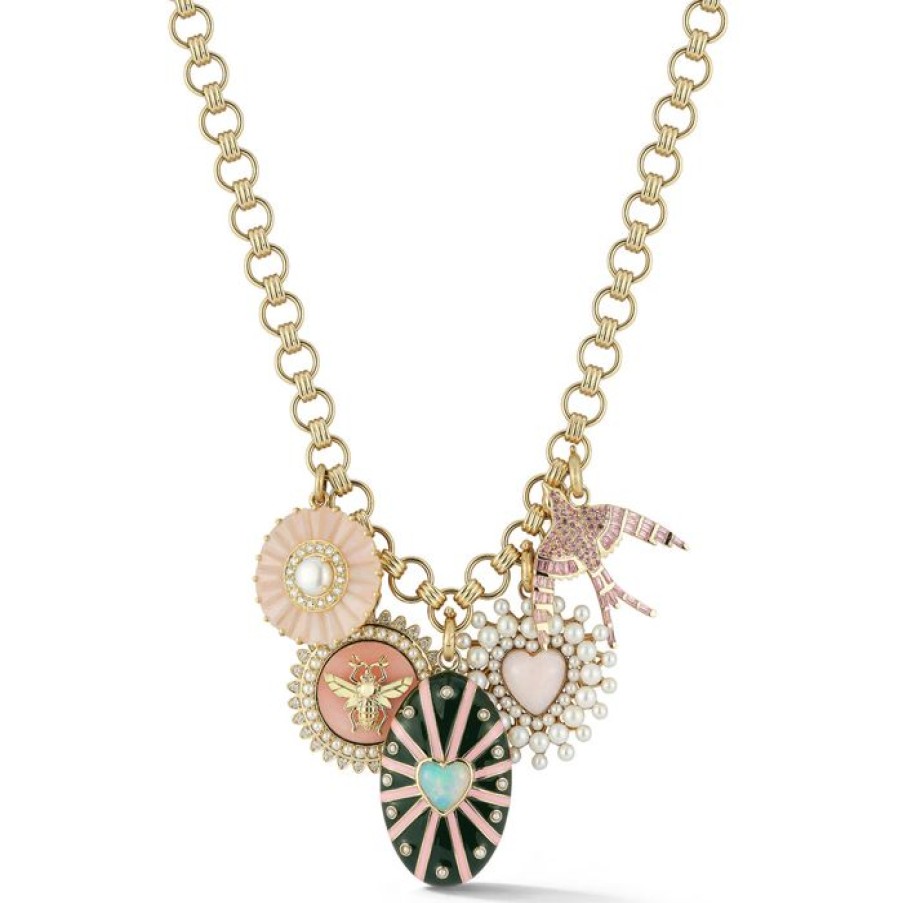 Jewelry STORROW | 14K Juliana & Eleanor Multi-Charm Necklace