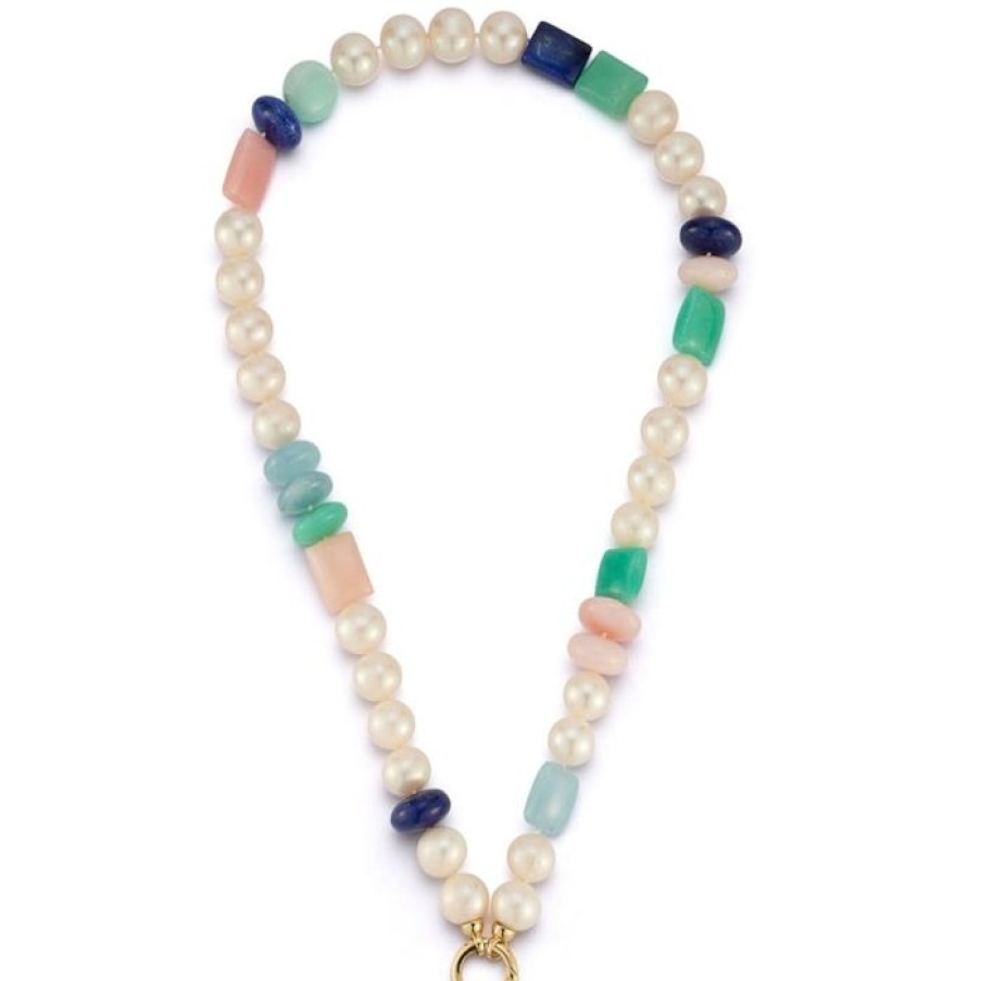 Jewelry STORROW | 14K 18.5" 9Mm Freshwater Pearl & Gem Sweet Maisy #12 Necklace