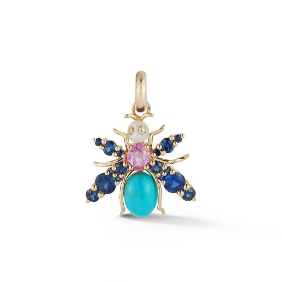 Jewelry STORROW | 14K Gold & Multi Gemstone Beatrice Bee Charm