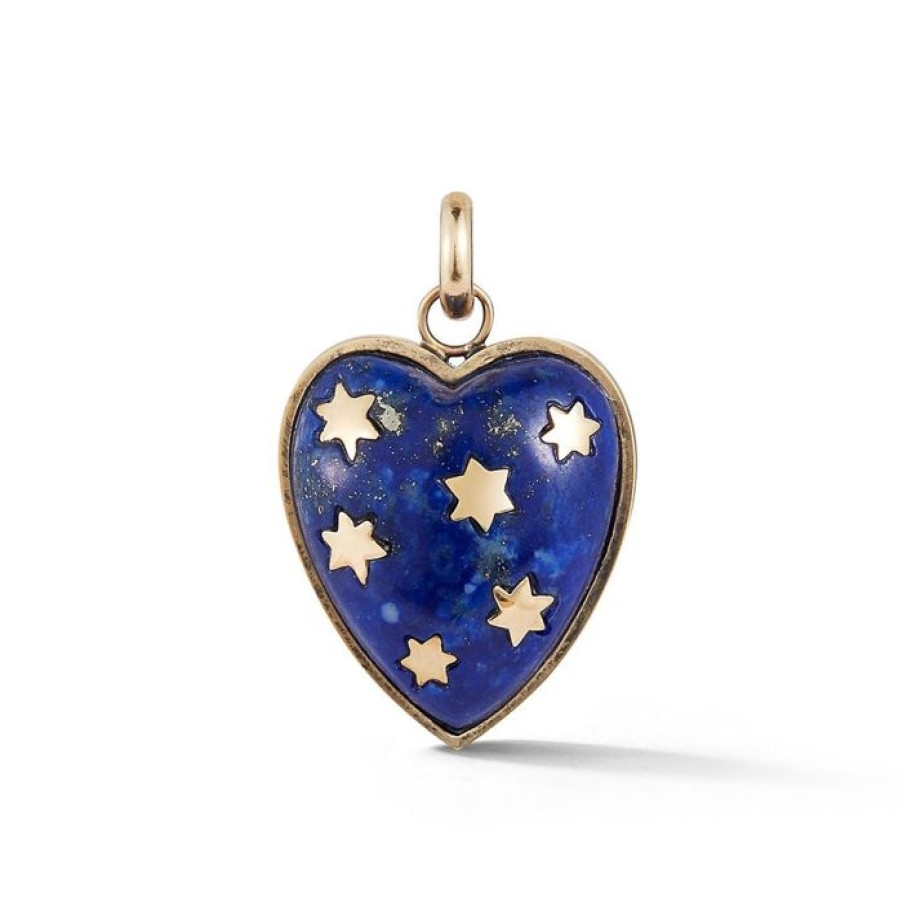 Jewelry STORROW | 14K Gold Lapis Anna Heart Charm