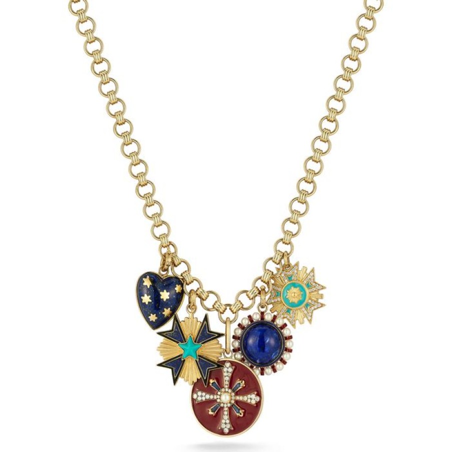 Jewelry STORROW | 14K Anna, Emmeline, Marguerite, Libby & Florence Multi-Charm Necklace