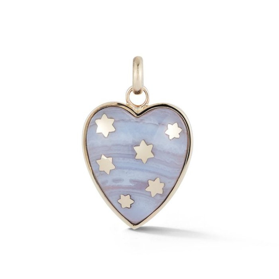 Jewelry STORROW | 14K Gold & Chalcedony Anna Heart Charm