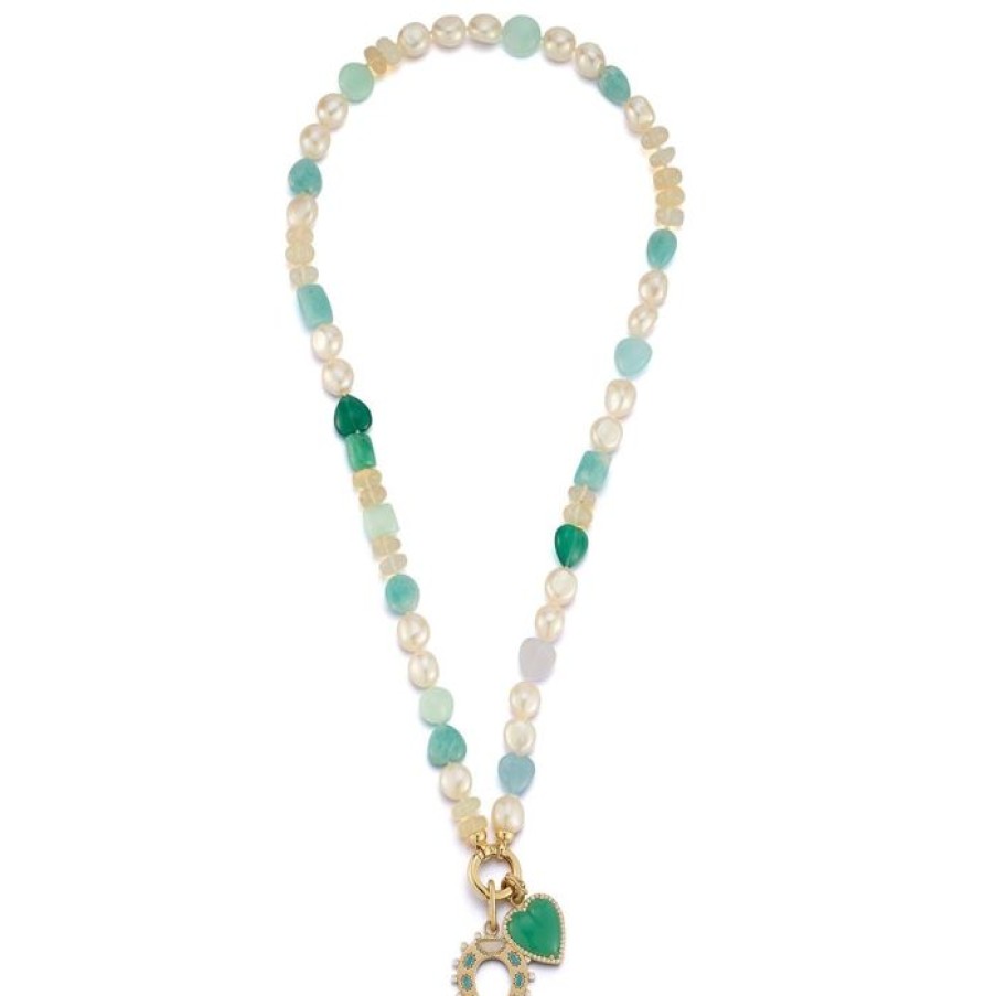 Jewelry STORROW | 14K 19.5" 8-9Mm Baroque Freshwater Pearl & Gem Sweet Maisy #5 Necklace