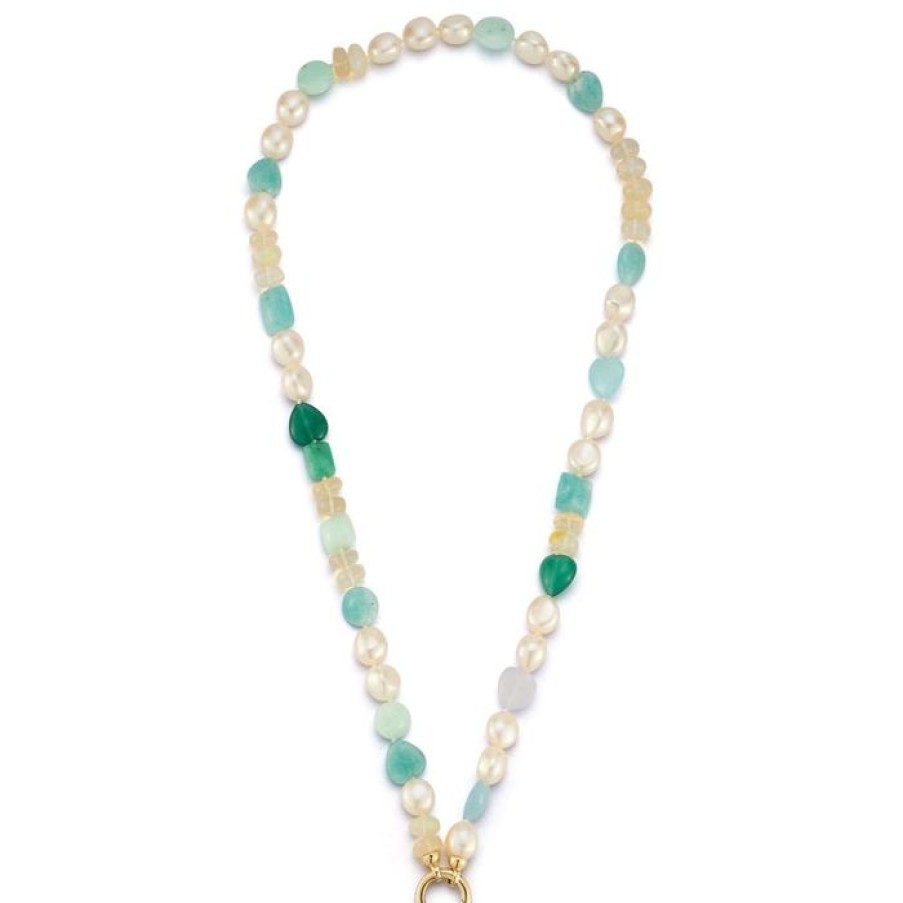 Jewelry STORROW | 14K 19.5" 8-9Mm Baroque Freshwater Pearl & Gem Sweet Maisy #5 Necklace