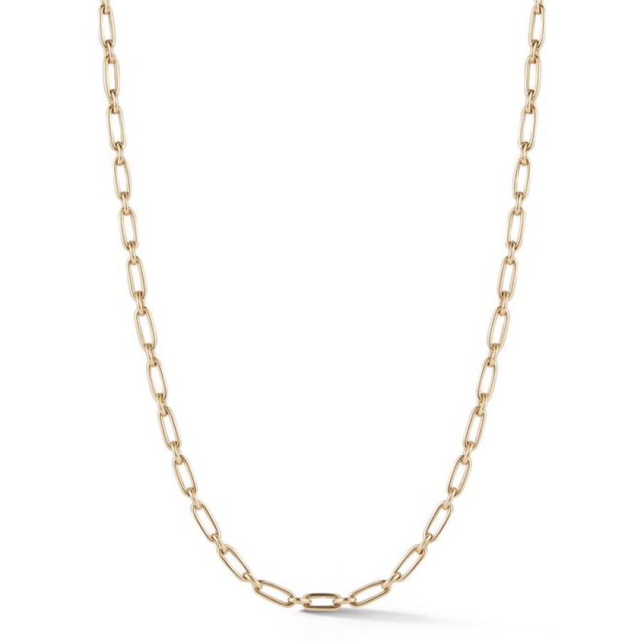 Jewelry STORROW | 14K Gold Heavy Alternating Elongated Link 18" Oscar Chain