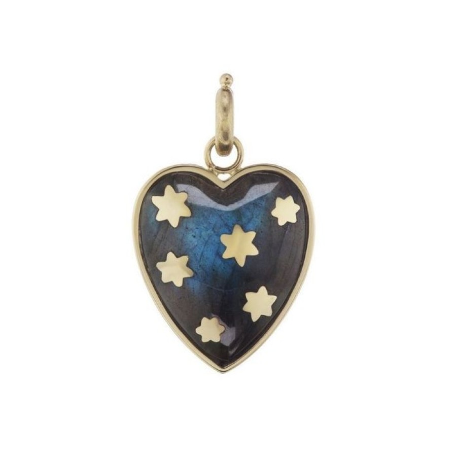 Jewelry STORROW | 14K Gold & Labradorite Anna Heart Charm