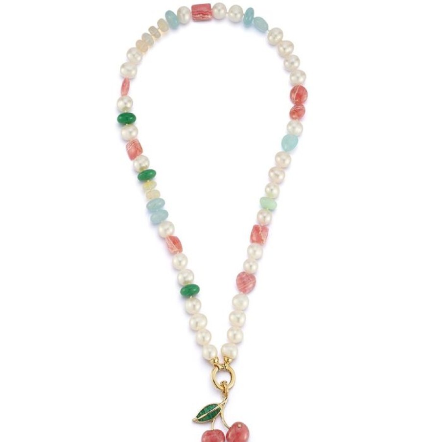 Jewelry STORROW | 14K 18" 8Mm Freshwater Pearl & Gem Sweet Maisy #2 Necklace