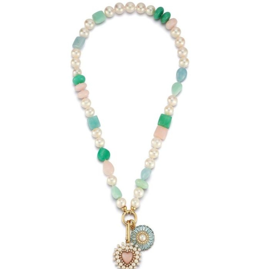 Jewelry STORROW | 14K 17.5" 9Mm Freshwater Pearl & Gem Sweet Maisy #8 Necklace