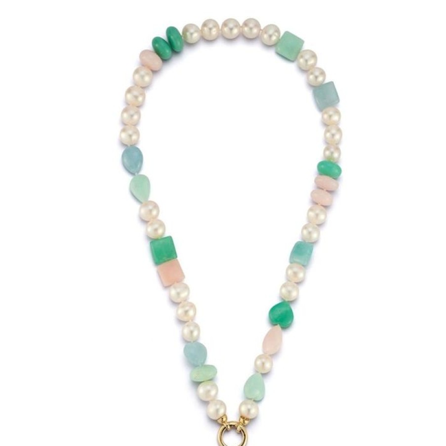 Jewelry STORROW | 14K 17.5" 9Mm Freshwater Pearl & Gem Sweet Maisy #8 Necklace