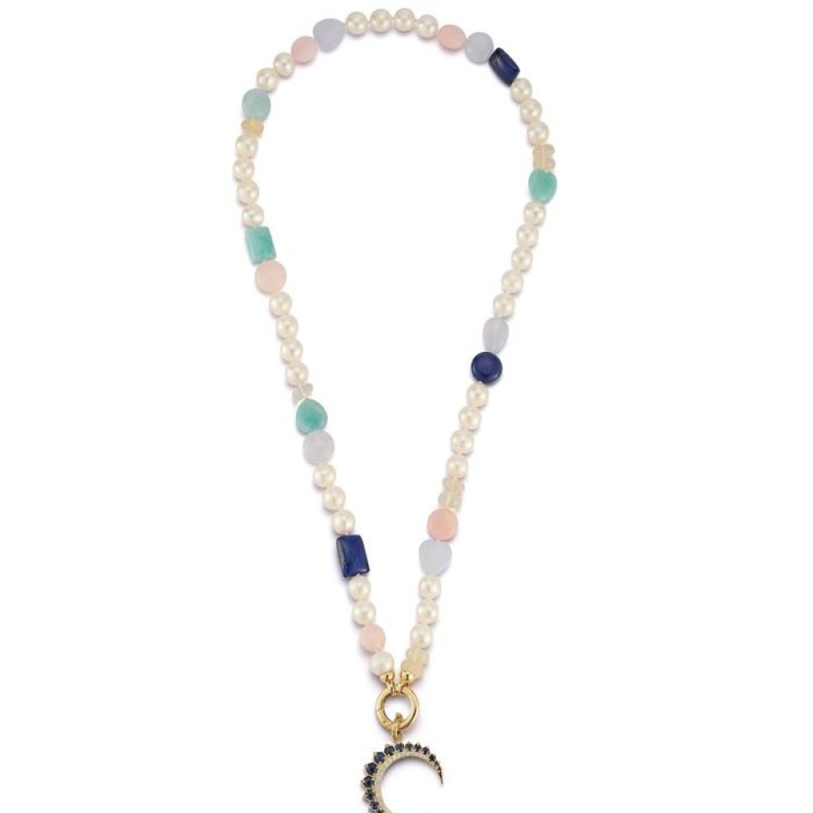 Jewelry STORROW | 14K 19.5" 7Mm Freshwater Pearl & Gem Sweet Maisy #9 Necklace