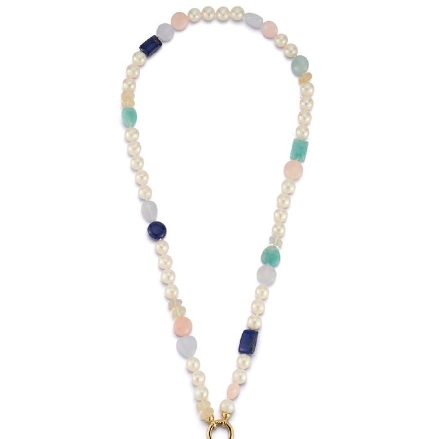 Jewelry STORROW | 14K 19.5" 7Mm Freshwater Pearl & Gem Sweet Maisy #9 Necklace