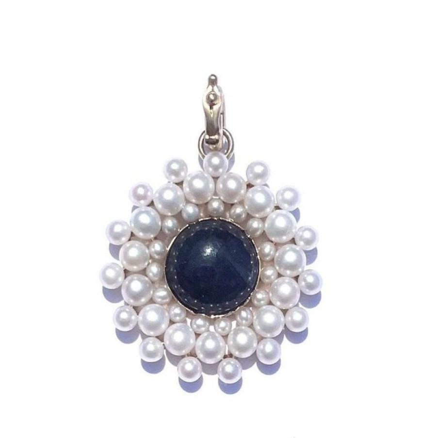 Jewelry STORROW | 14K Gold Labradorite & Pearl Cluster Juliet Charm