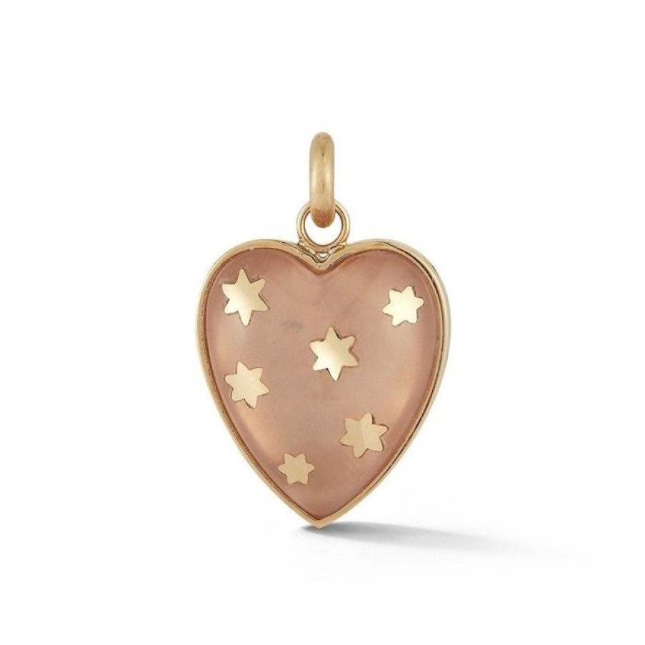 Jewelry STORROW | 14K Gold & Rose Quartz Anna Heart Charm