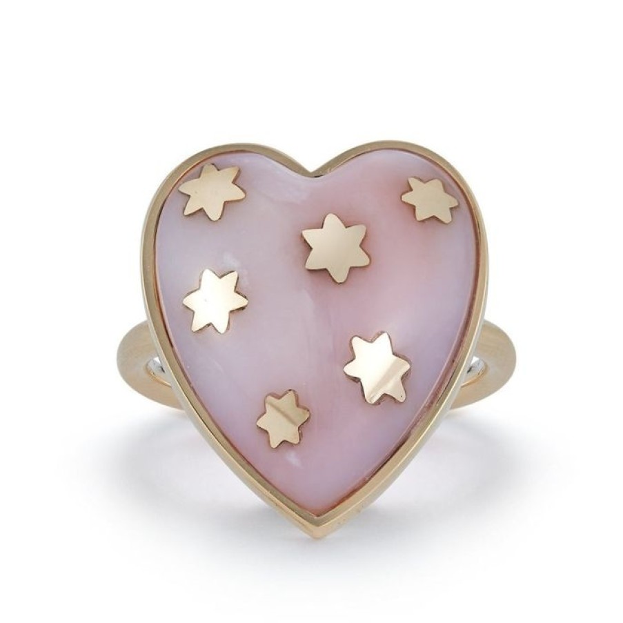 Jewelry STORROW | 14K Gold Pink Opal Anna Heart Ring