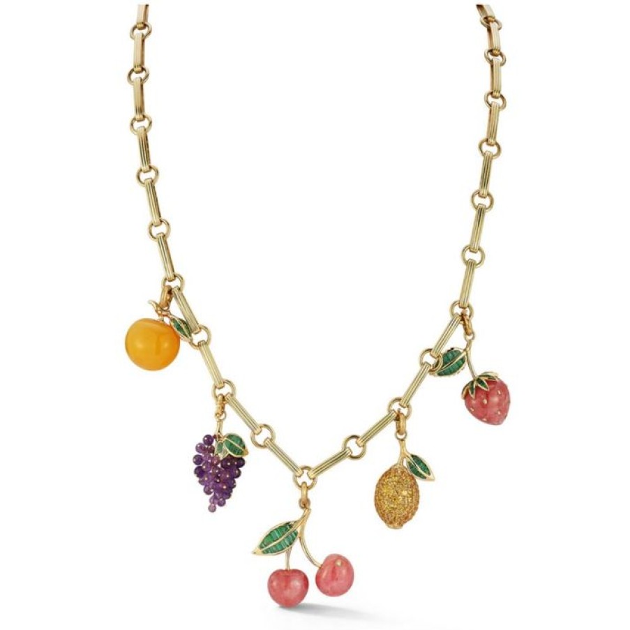 Jewelry STORROW | 14K Fruit Salad Multi-Charm Necklace