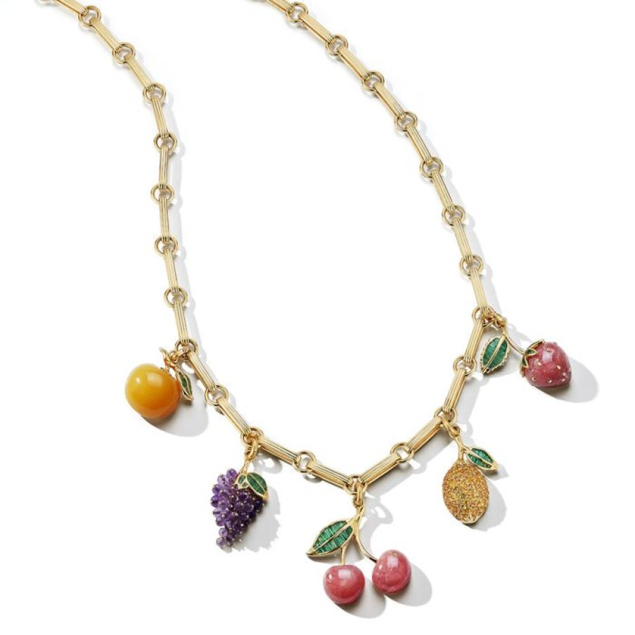 Jewelry STORROW | 14K Fruit Salad Multi-Charm Necklace