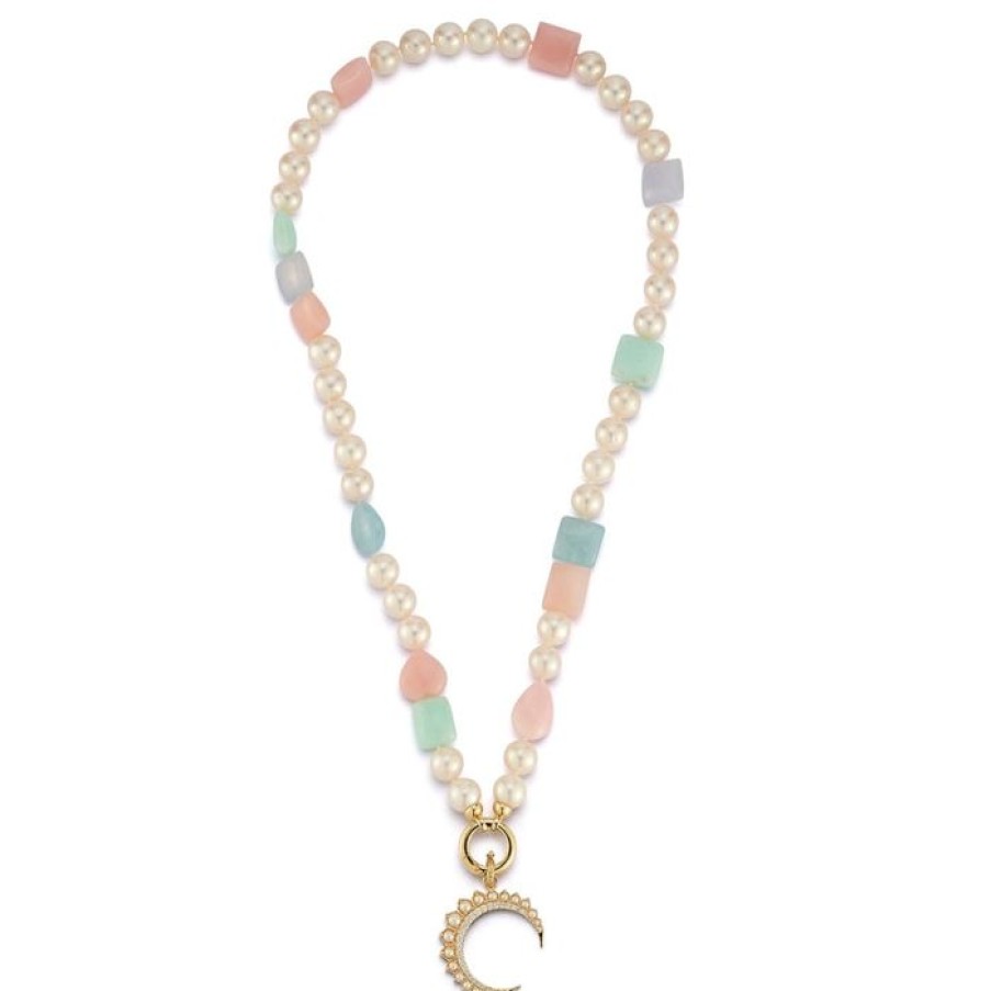 Jewelry STORROW | 14K 18.5" 8Mm Freshwater Pearl & Gem Sweet Maisy #11 Necklace