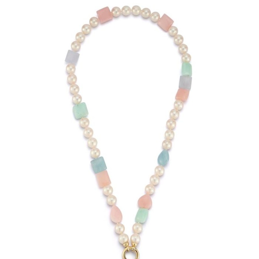 Jewelry STORROW | 14K 18.5" 8Mm Freshwater Pearl & Gem Sweet Maisy #11 Necklace