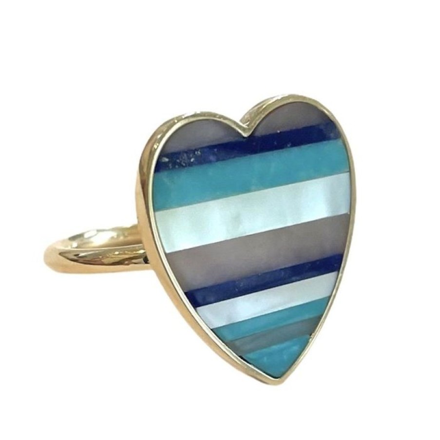 Jewelry STORROW | 14K Gold & Gemstone Eloise Heart Ring