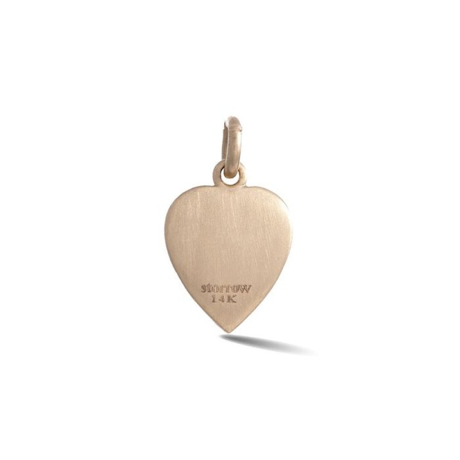 Jewelry STORROW | 14K Gold & Turquoise Anne Diamond Heart Charm