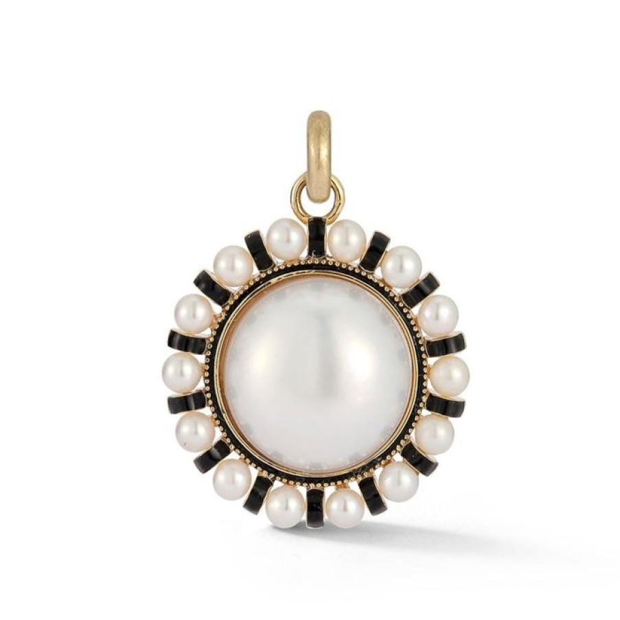 Jewelry STORROW | 14K Gold Pearl & Enamel Libby Charm