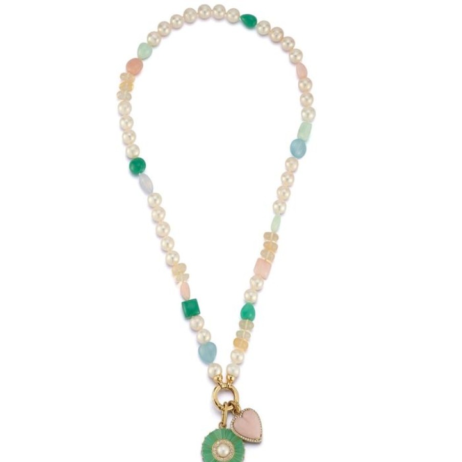 Jewelry STORROW | 14K 18" 7Mm Freshwater Pearl & Gem Sweet Maisy #6 Necklace