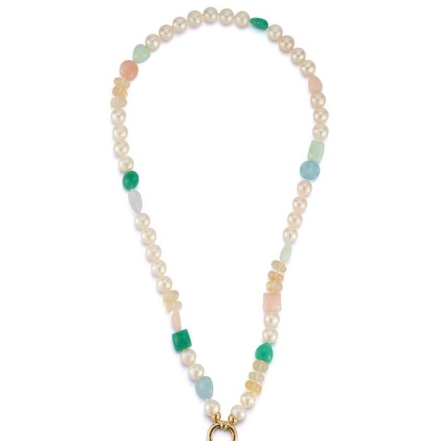 Jewelry STORROW | 14K 18" 7Mm Freshwater Pearl & Gem Sweet Maisy #6 Necklace