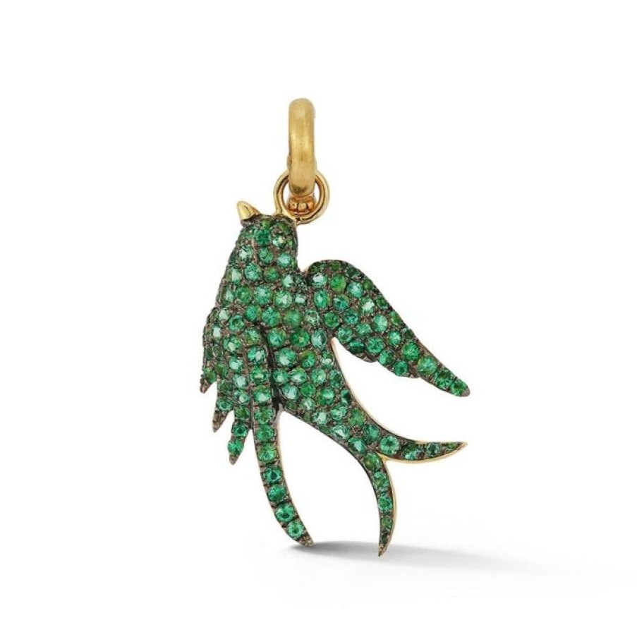 Jewelry STORROW | 14K Gold & Emerald Birdie Charm