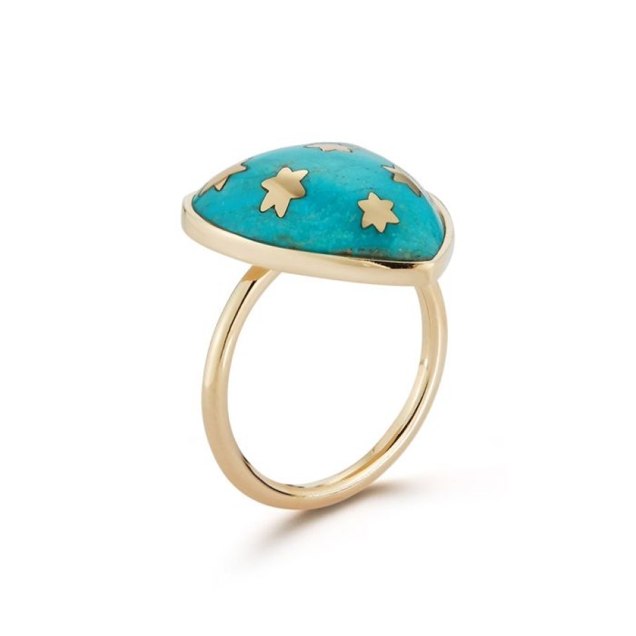 Jewelry STORROW | 14K Gold Turquoise Anna Heart Ring