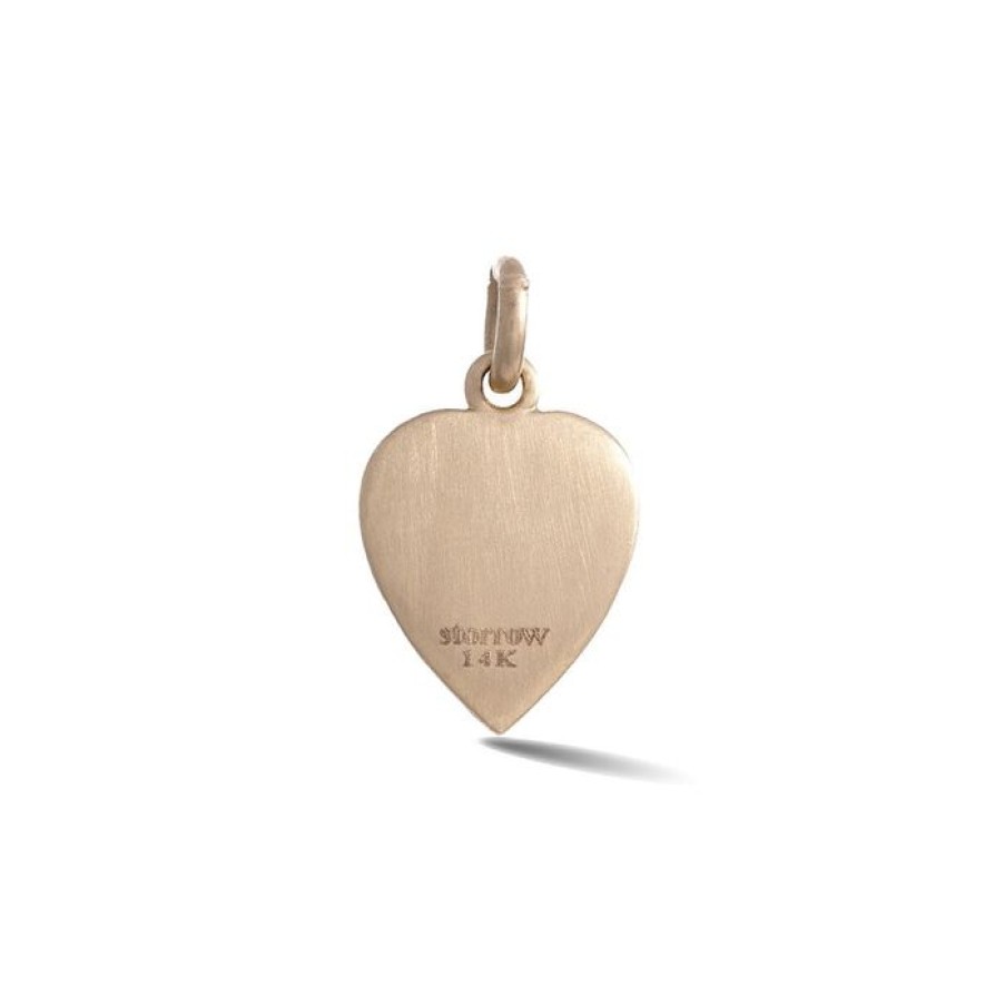 Jewelry STORROW | 14K Gold & Labradorite Anne Diamond Heart Charm