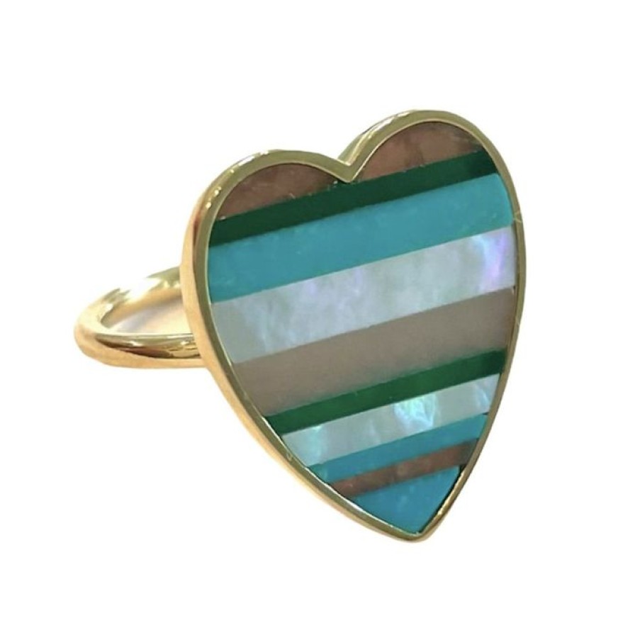 Jewelry STORROW | 14K Gold & Gemstone Eloise Heart Ring