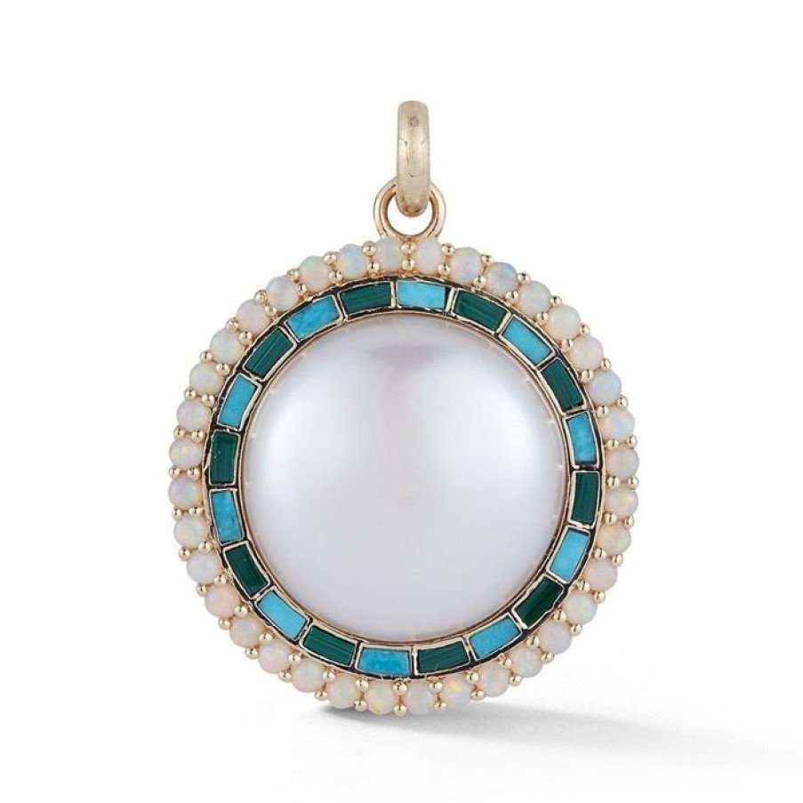 Jewelry STORROW | 14K Gold Gemstone & Pearl Josephine Charm