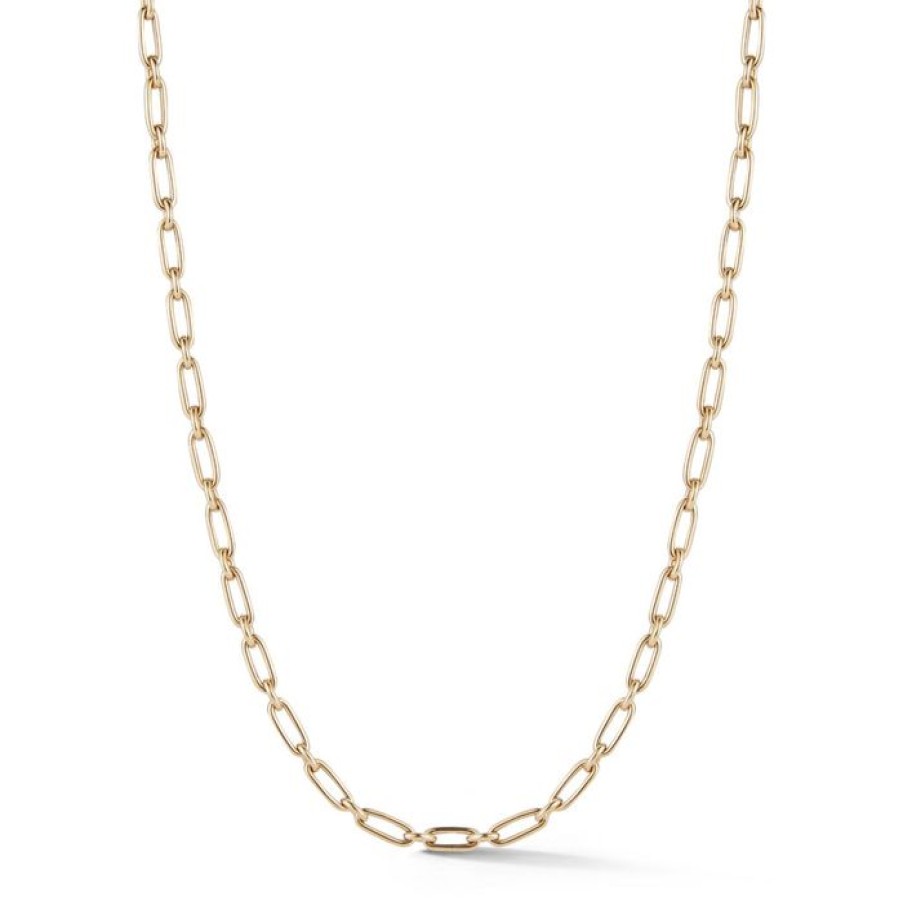 Jewelry STORROW | 14K Gold Heavy Alternating Elongated Link 19" Oscar Chain