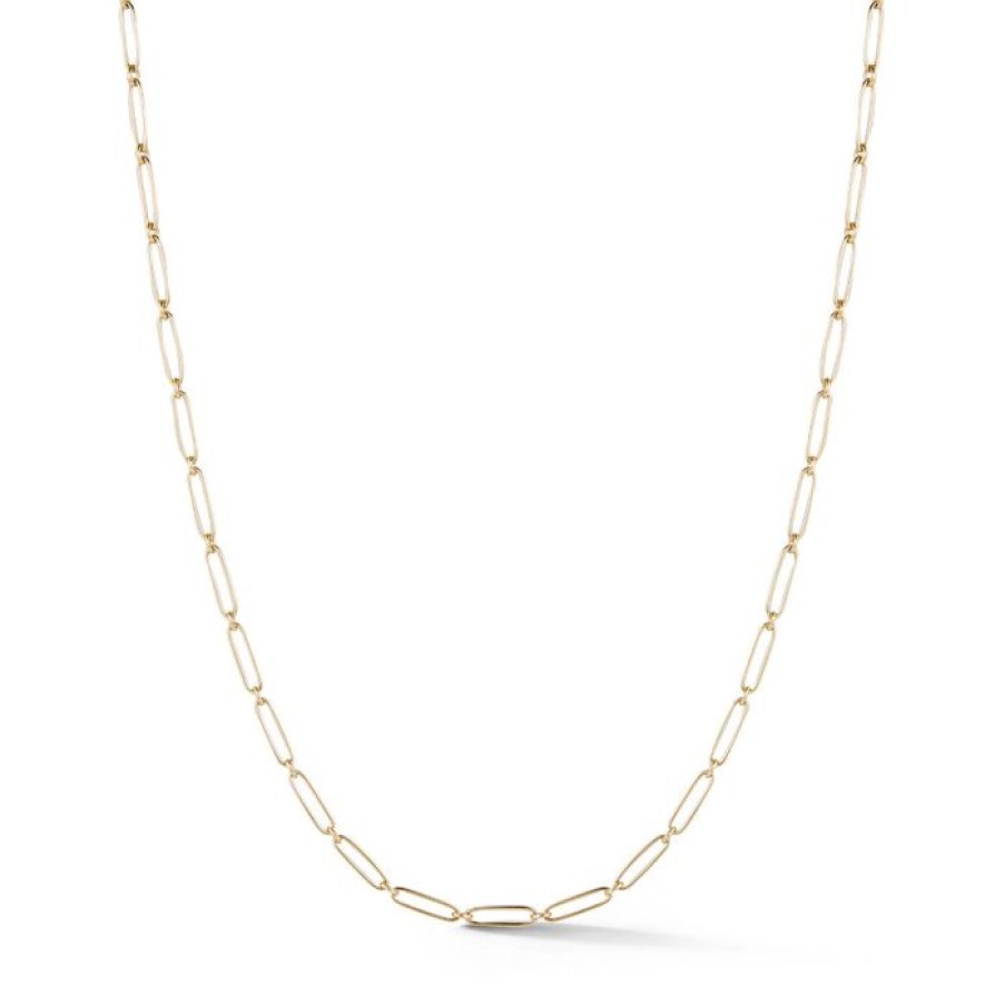 Jewelry STORROW | 14K Gold Alternating Elongated Link 24" Grover Chain